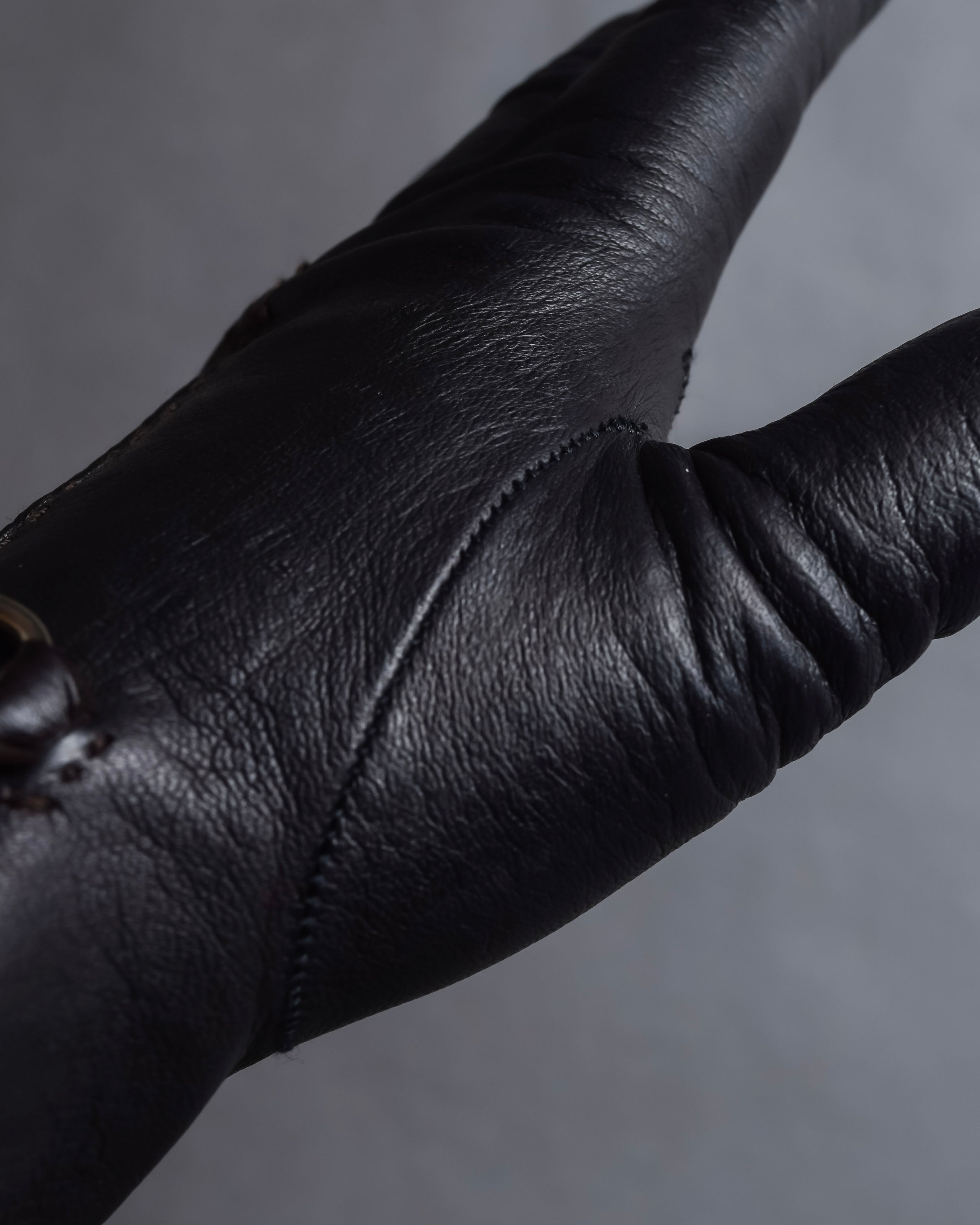 "GUCCI" Horse bit motif fitted leather gloves