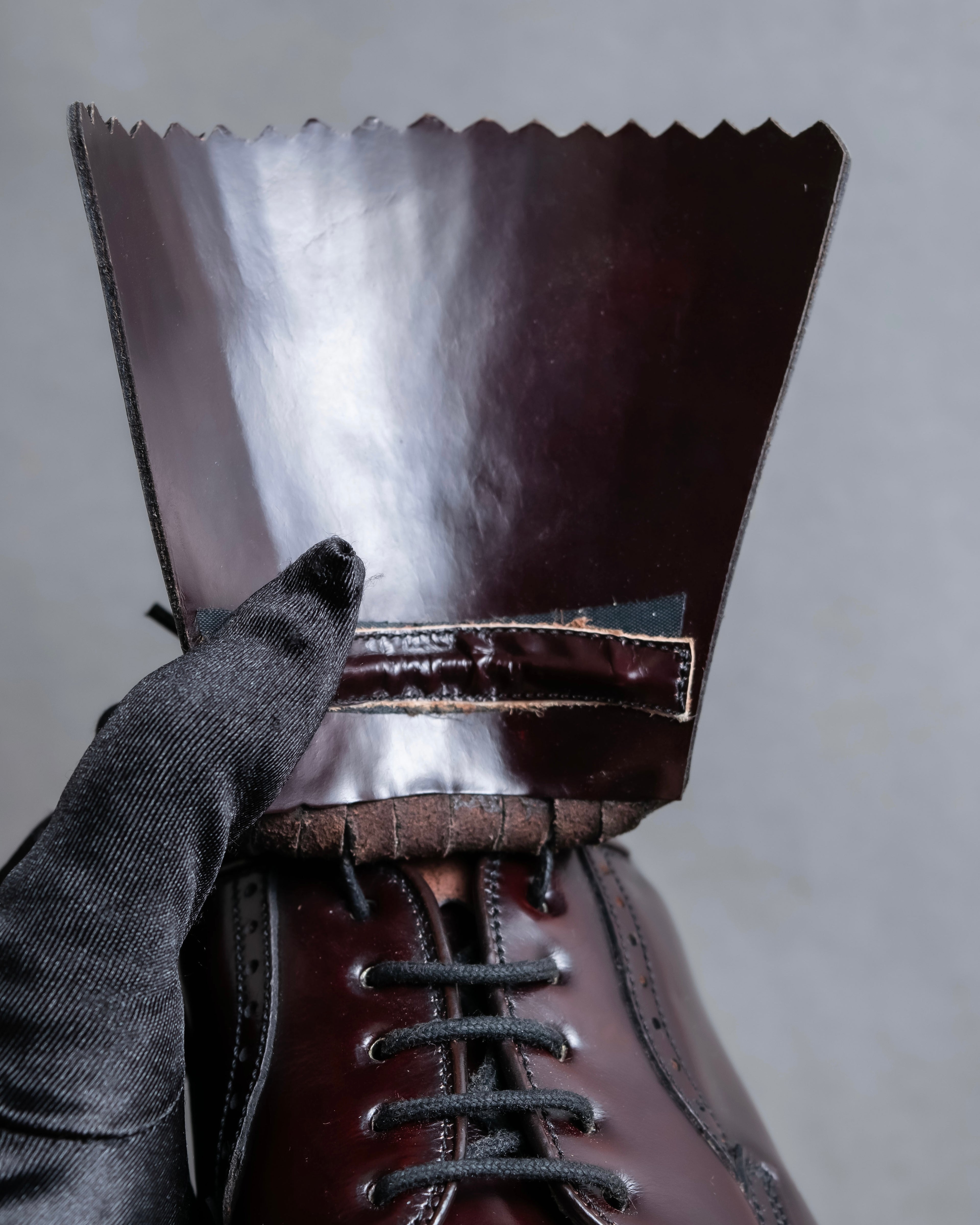 "Johnston & Murphy" Logo engraved fringe design leather shoes