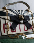 "GUCCI" 18SS Tiger head motif chain shoulder 2way bag