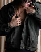 "LOEWE" Box silhouette suede leather blouson