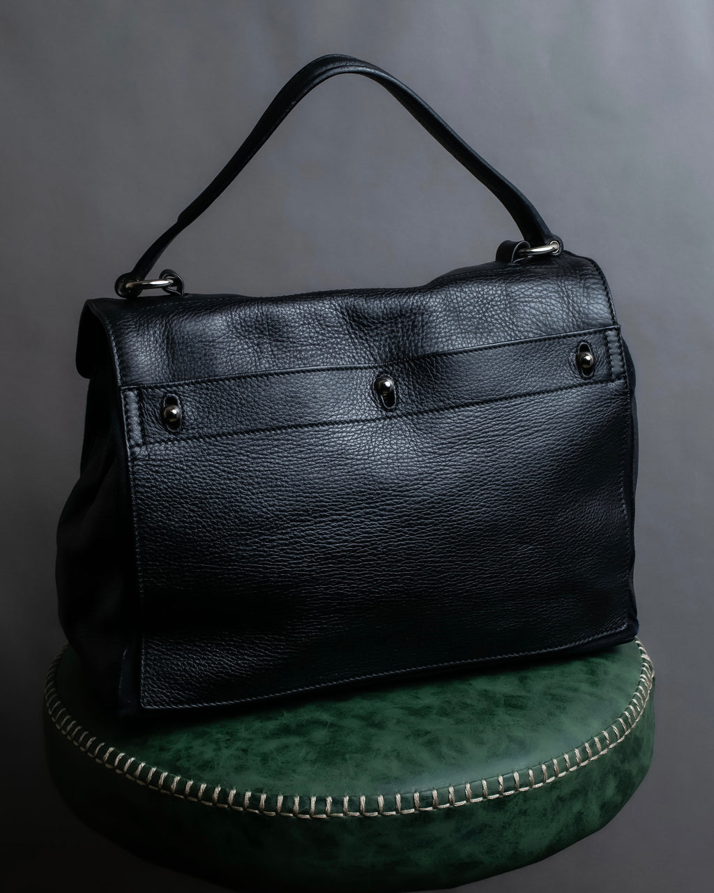 "YVES SAINT LAURENT" Muse Two series grain leather one-handle bag