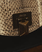 “Max Mara” Late 90’s-early 00’s exotic leather flap chain bag