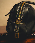 “Salvatore Ferragamo” 90’s-00’s Gancini-detail textured canvas shoulder bag