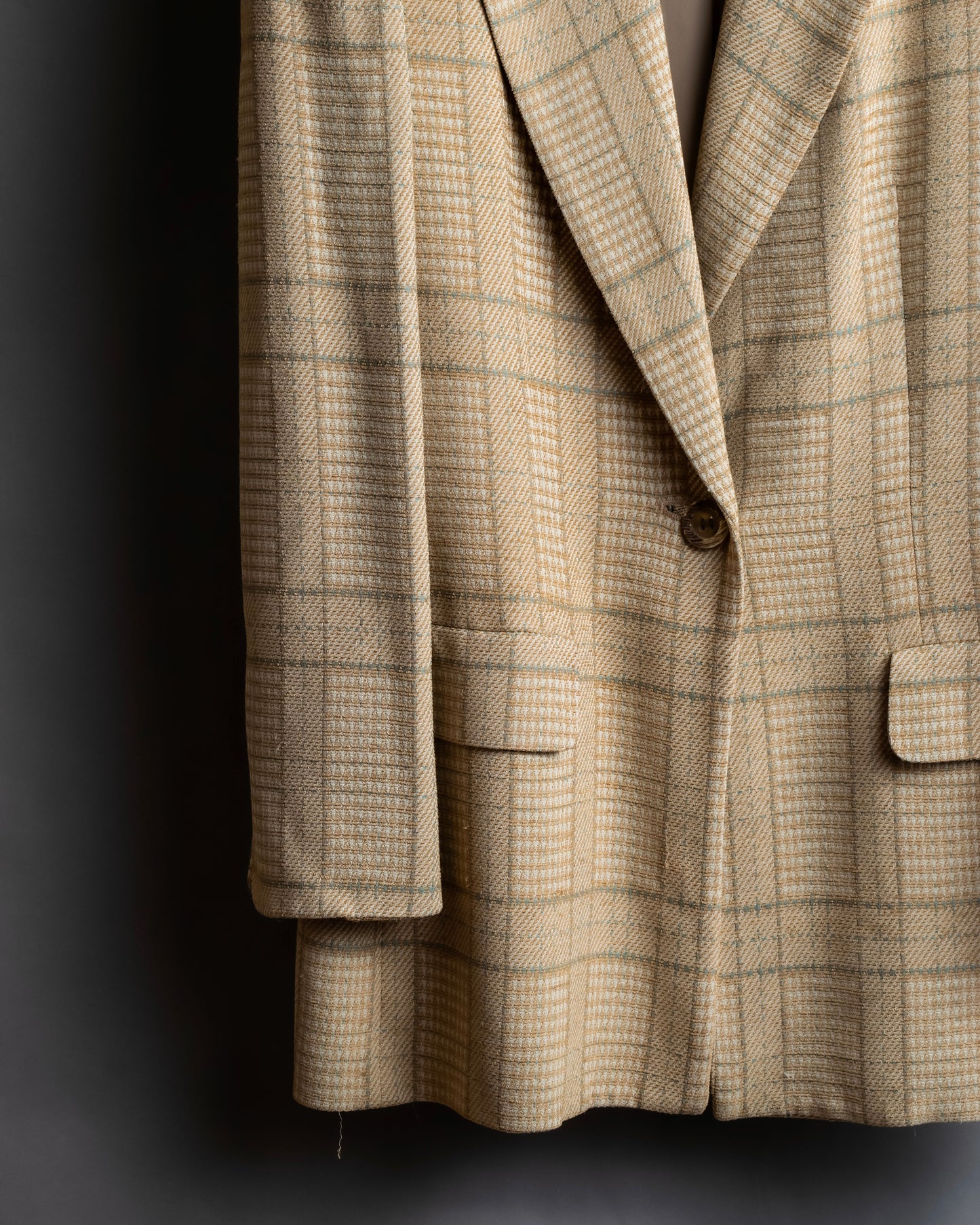 "Christian Dior" Glen check pattern beautiful shape tailored jacket