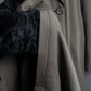 "Vintage matte texture long trench coat"