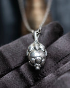 “Georg Jensen” Fruit motif designed silver chain necklace