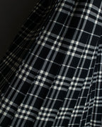 "BURBERRY" Tartan check pleated wrap skirt