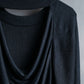 "ISSEY MIYAKE" Open back design pullover and easy pants 
silk fabric set up