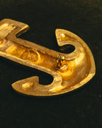 “CELINE” Late 80’s-90’s anchor motif gold brooch