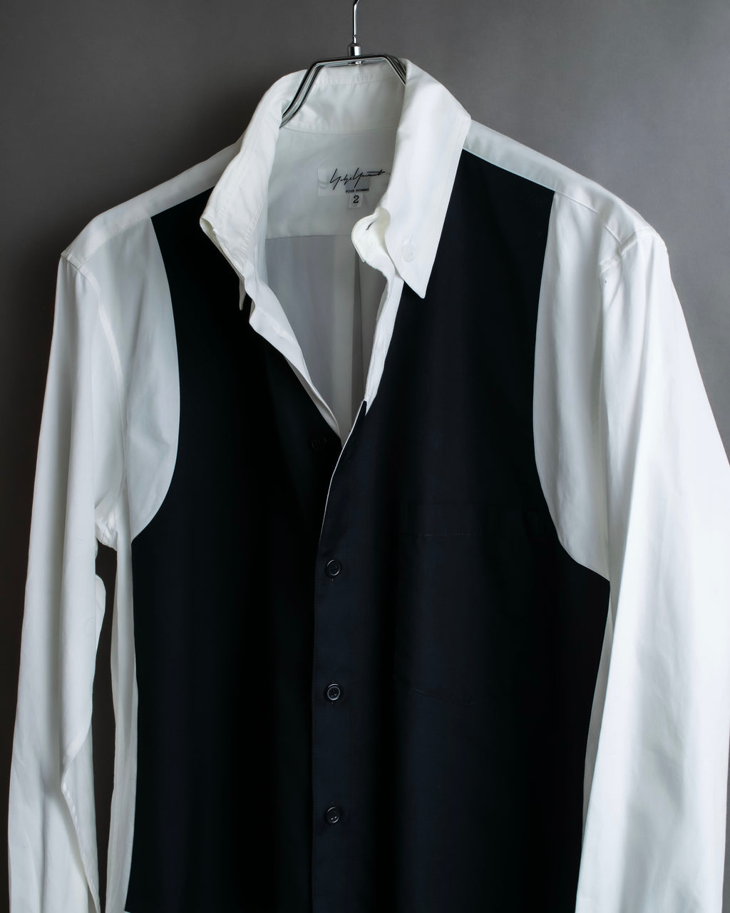 "Yohji Yamamoto POUR HOMME"
13AW Tuxedo vest fake layered design shirt