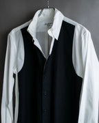 "Yohji Yamamoto POUR HOMME"
13AW Tuxedo vest fake layered design shirt
