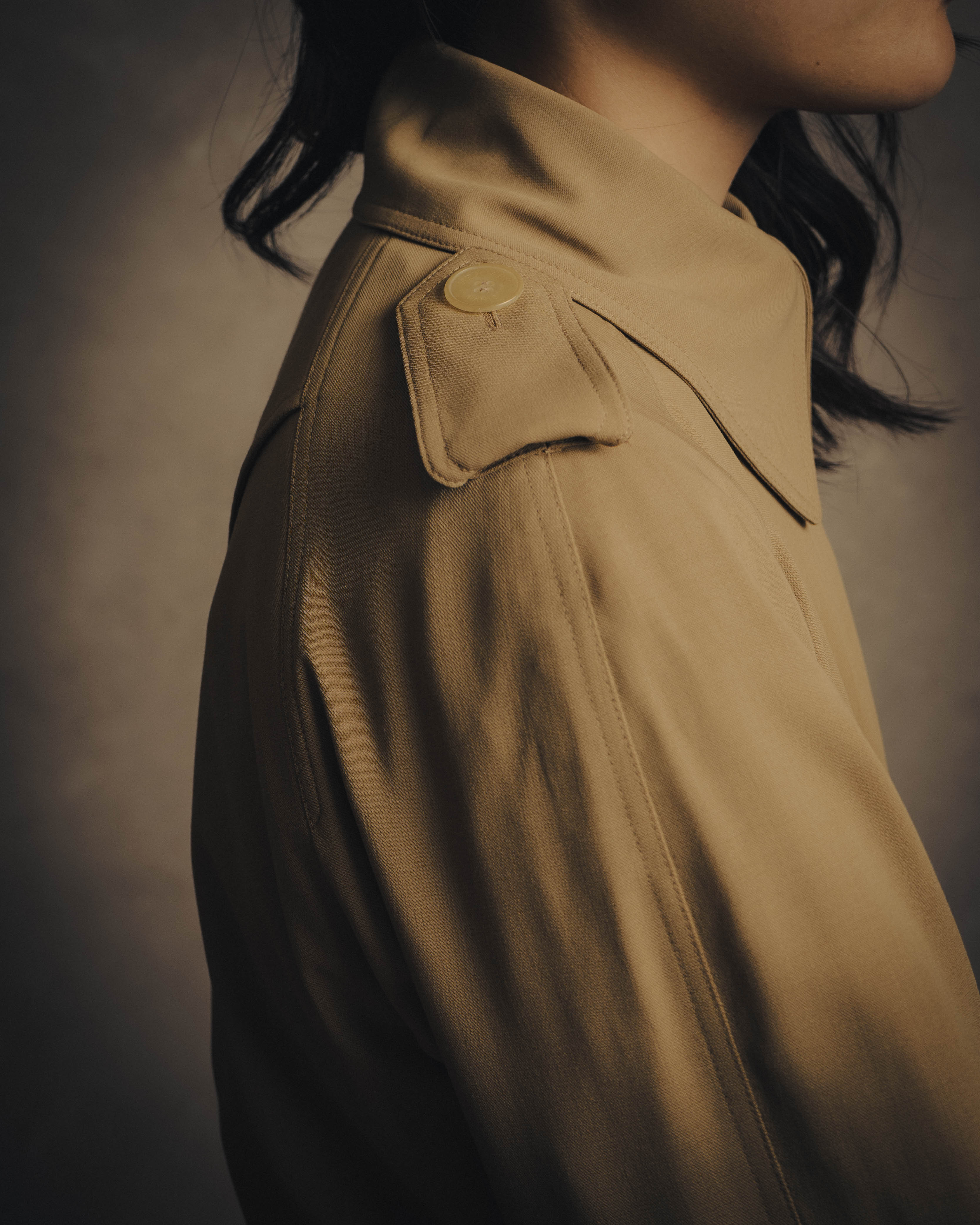 -SPECIAL- “HERMÈS” 90’s-00’s Margiela era draped wool trench coat