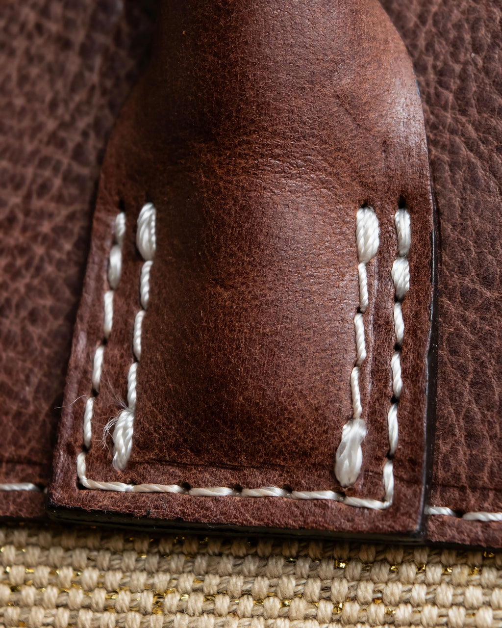 "ADMJ" Leather &amp; canvas combination 2way shoulder bag