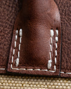 "ADMJ" Leather &amp; canvas combination 2way shoulder bag