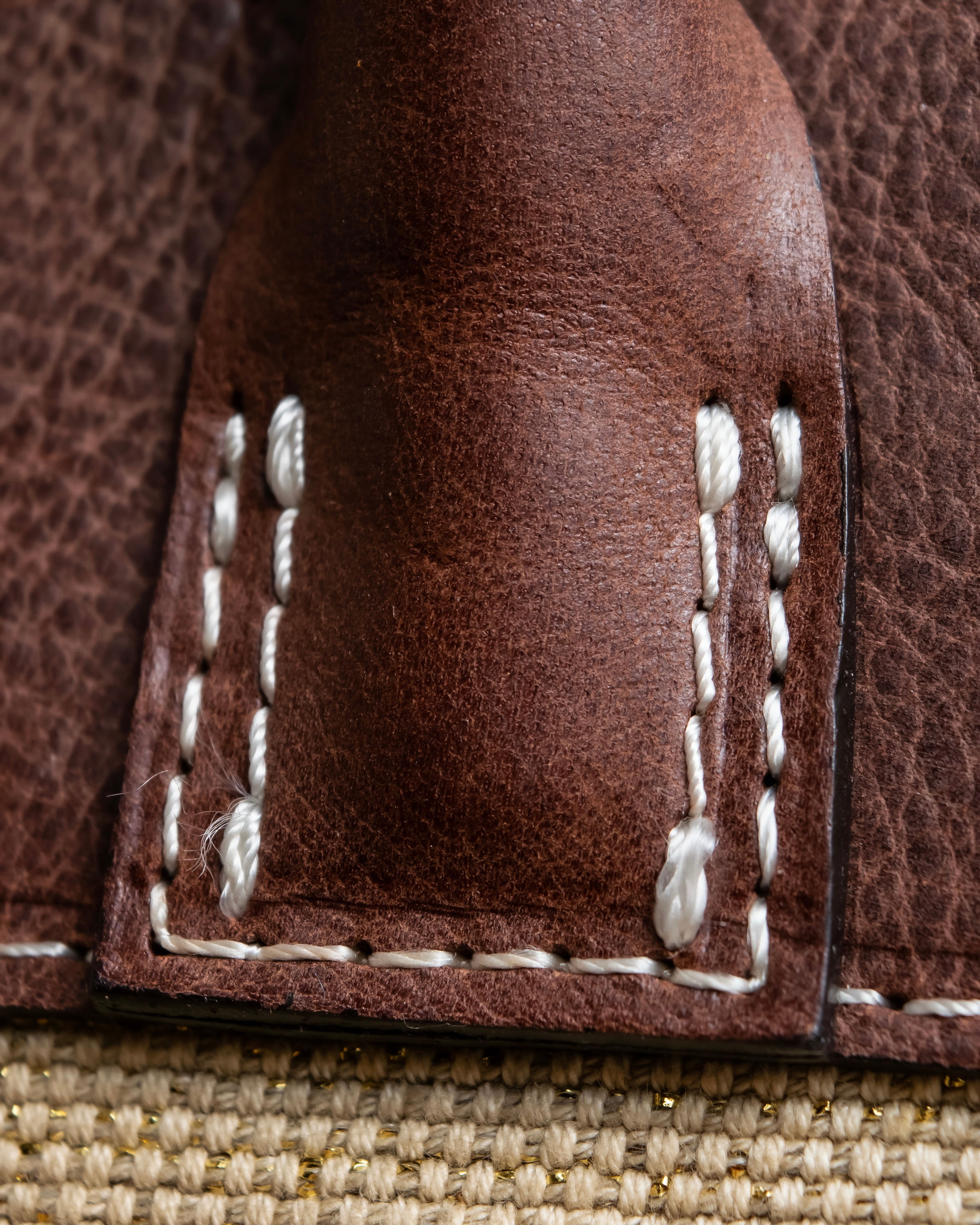 "ADMJ" Leather &amp; canvas combination 2way shoulder bag