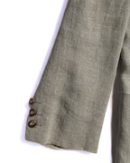 HERMES/ Pure Linen Oversized Single Breasted Tailored Jacket Beige