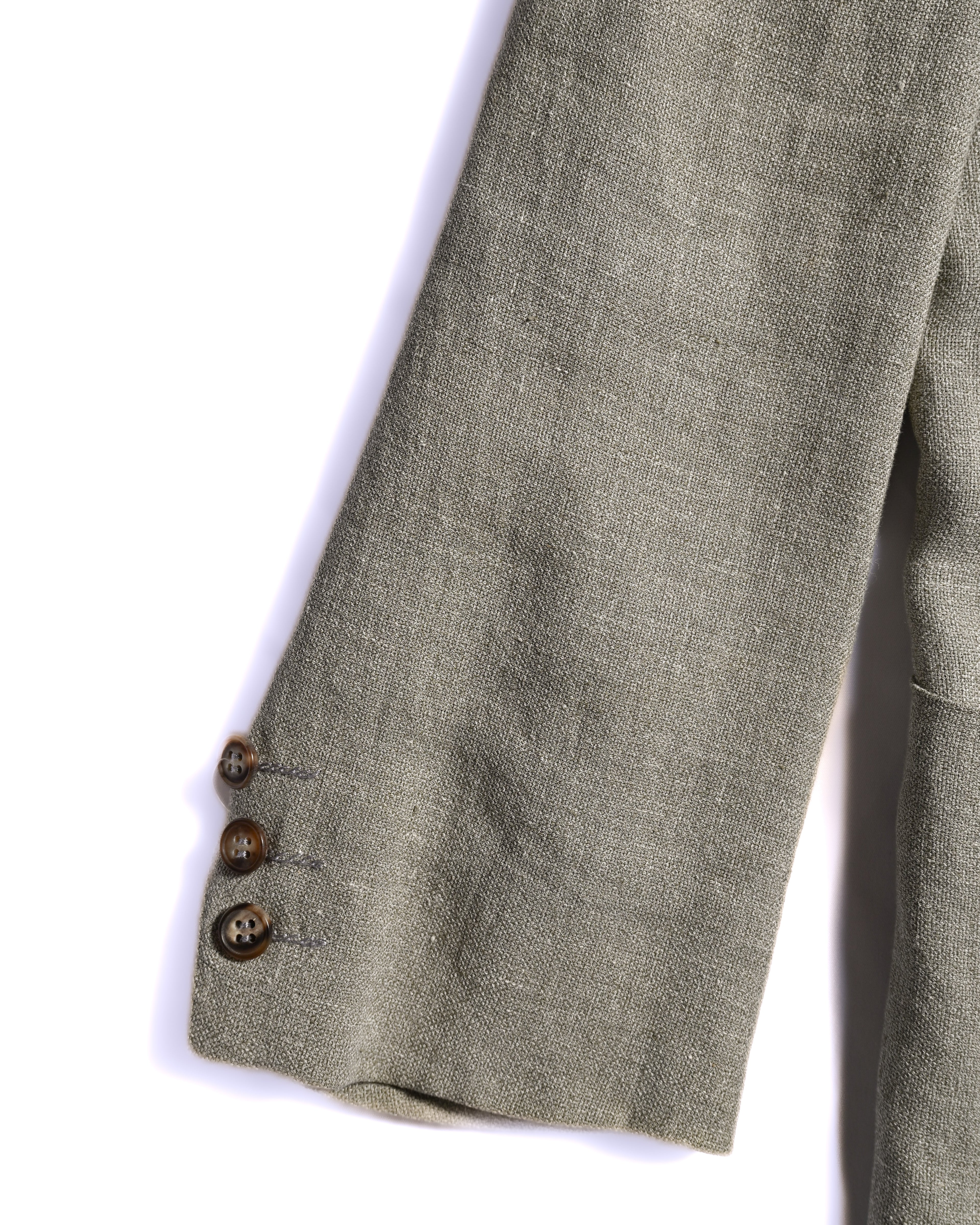 HERMES/ Pure Linen Oversized Single Breasted Tailored Jacket Beige