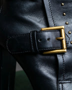 "MCQ Alexander McQueen" Studded design belted heel boots