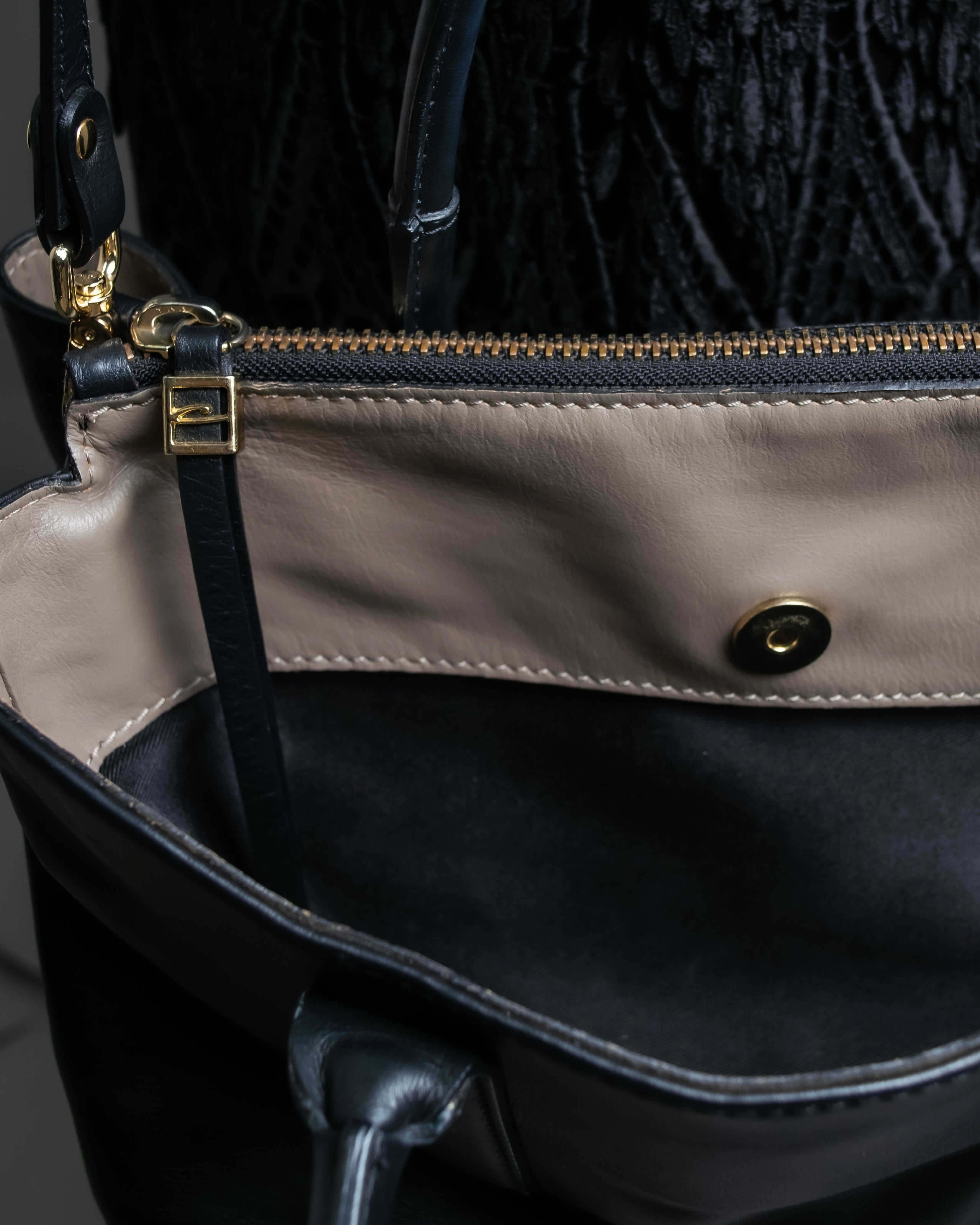 "GIANNI CHIARINI" High quality leather 2way shoulder bag