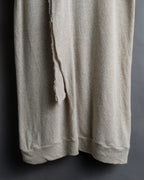 "Y's" Linen cotton mix ruffle design tank top