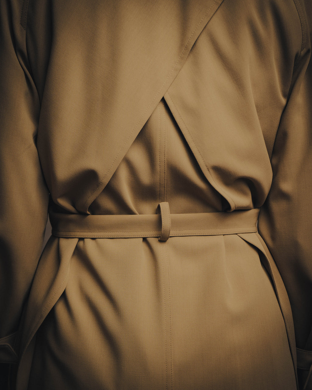 -SPECIAL- “HERMÈS” 90’s-00’s Margiela era draped wool trench coat