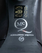 Alexandar McQueen" Studs & belt design heel boots