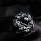 "2003's CHANEL" Camellia motif coco mark engraved ring