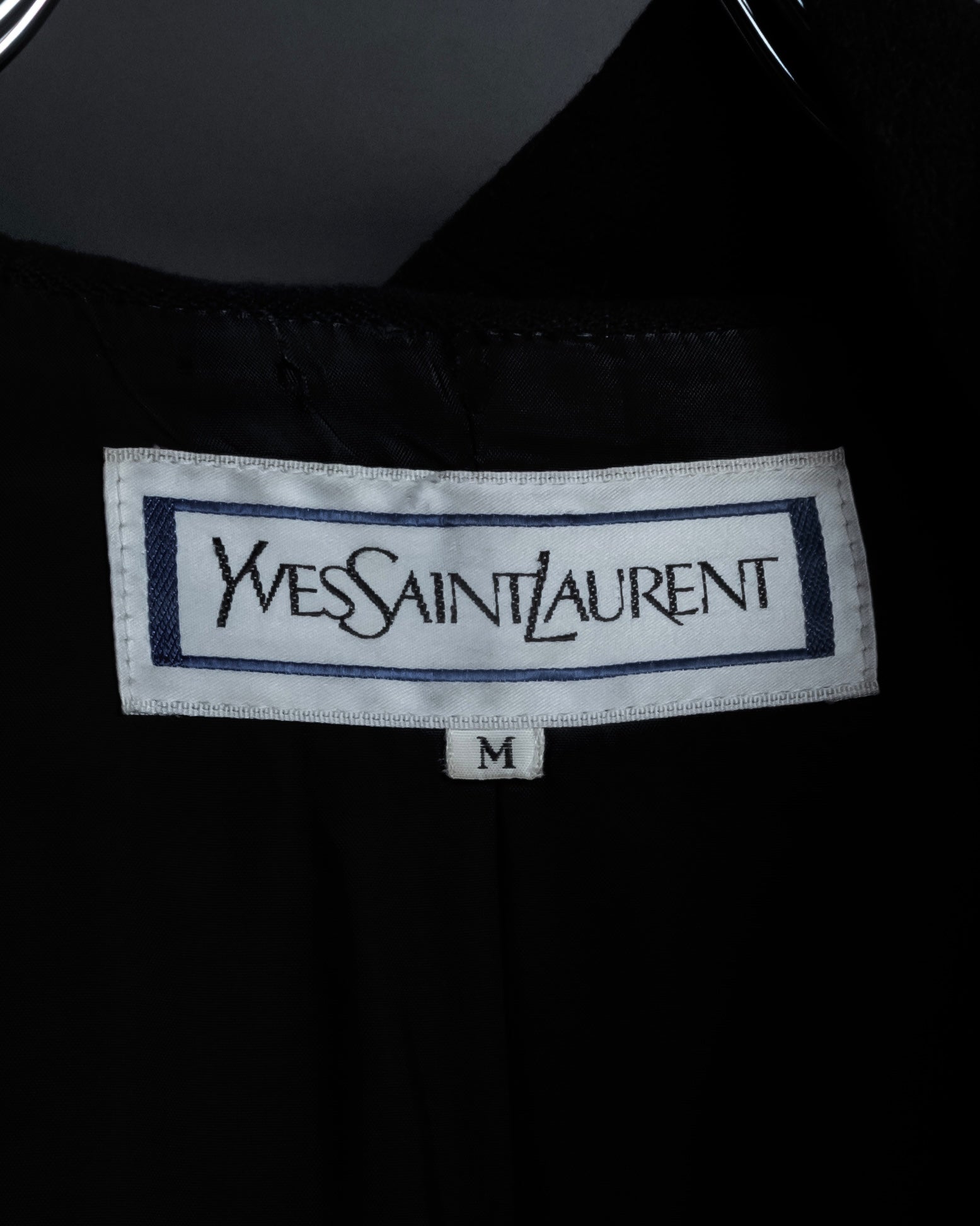 "YVES SAINT LAURENT" Metal toggle design melton wool duffel coat