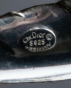 "Christian Dior" Relief motif silver 925 brooch