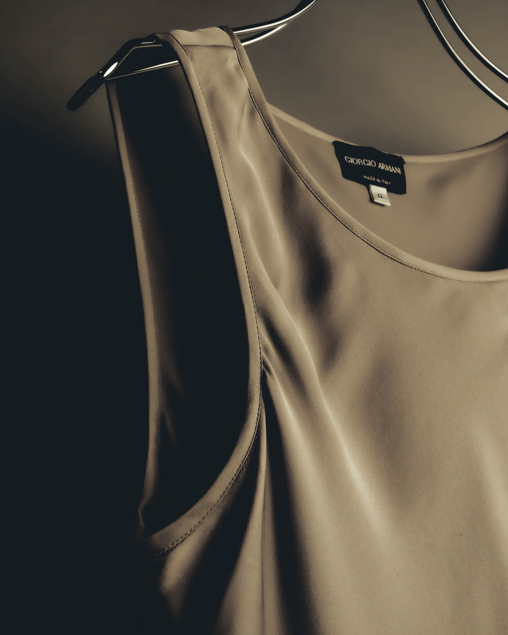 "GIORGIO ARMANI" 90's-00's Draped silk sleeveless top and skirt set