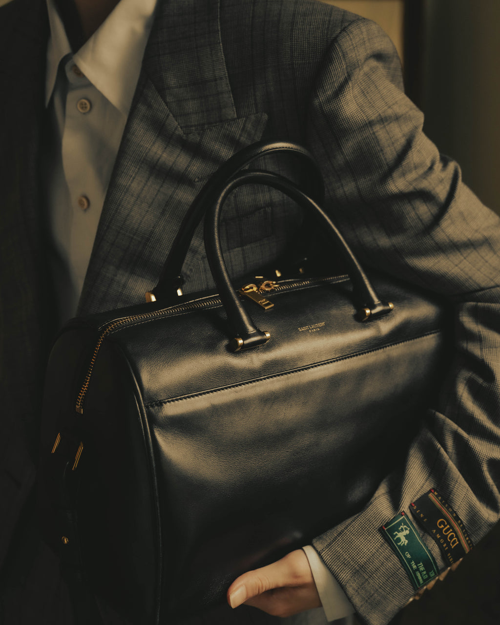 -SPECIAL- “Saint Laurent” 2012-2016 Classic Duffle 12 smooth calfskin bag