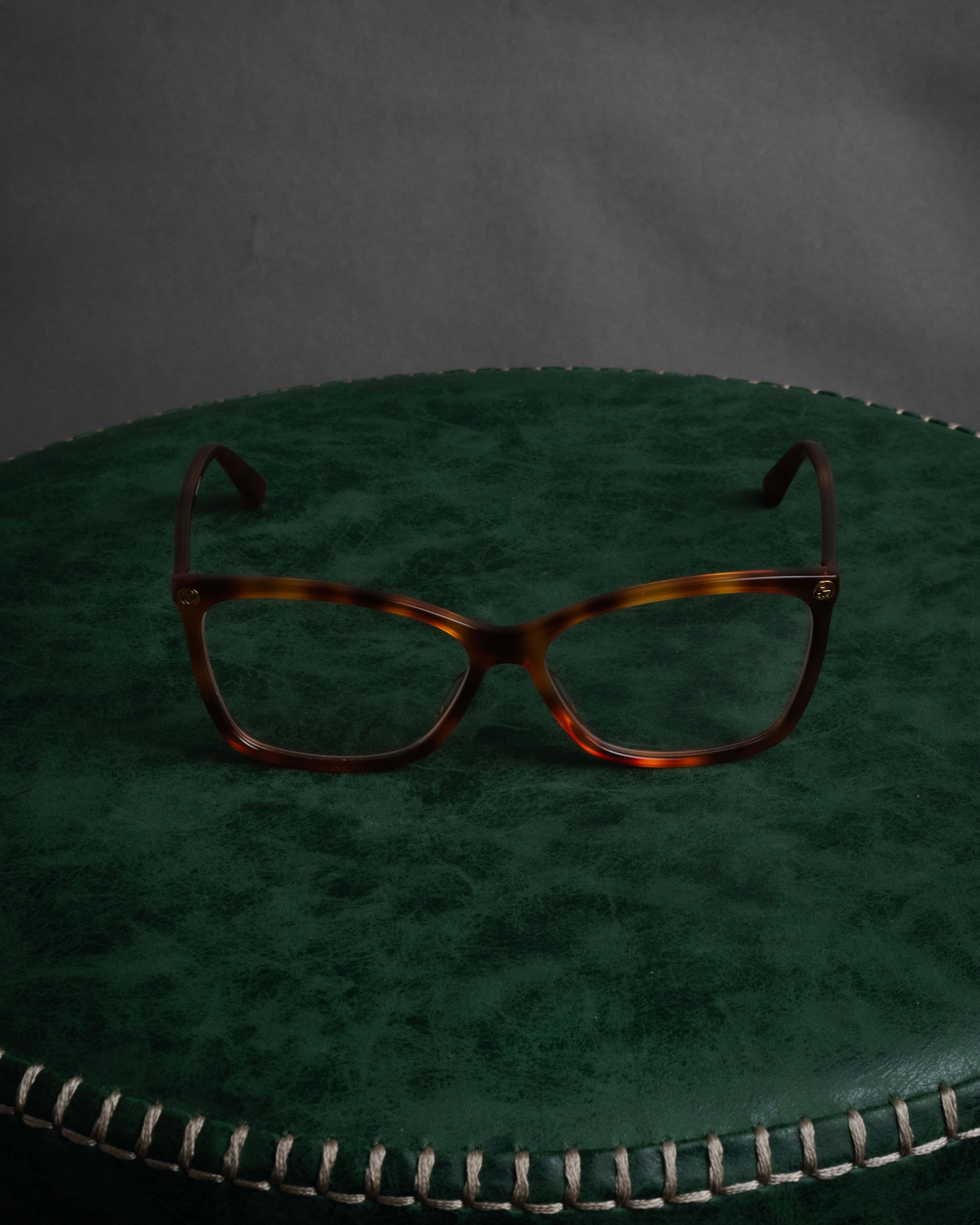 “GUCCI” 2017-2022 Bee motif havana eyeglasses