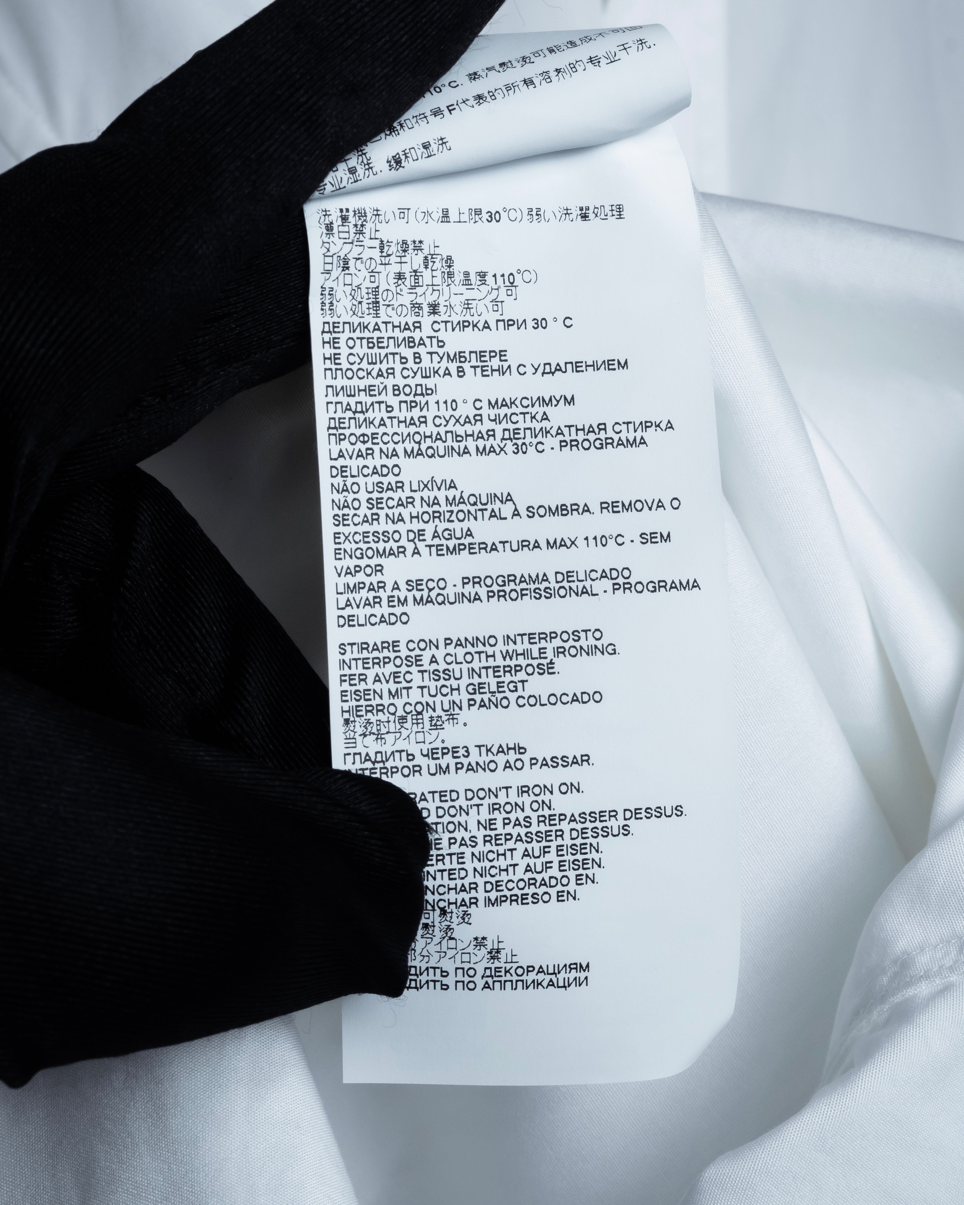 "MAISON MARGIELA" 20AW Long cuff design cotton white shirt