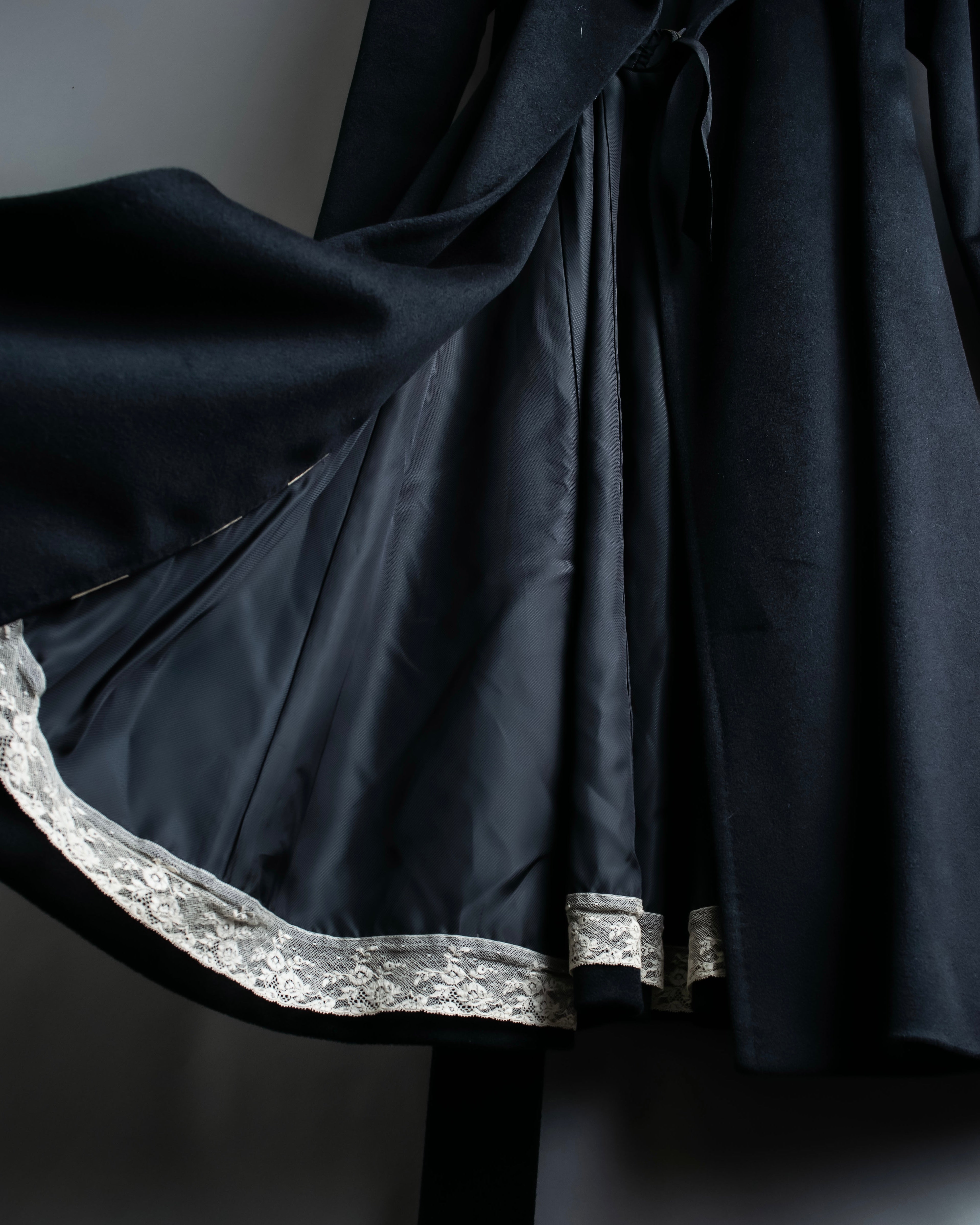 "PAUL SMITH" 100% wool maxi length belted gown coat