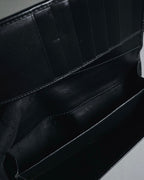 "GUCCI" Mid 00’s wood-lock leather long wallet