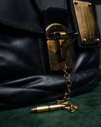 –SPECIAL– “DOLCE & GABBANA” 00’s-10’s Miss orient padlock leather satchel