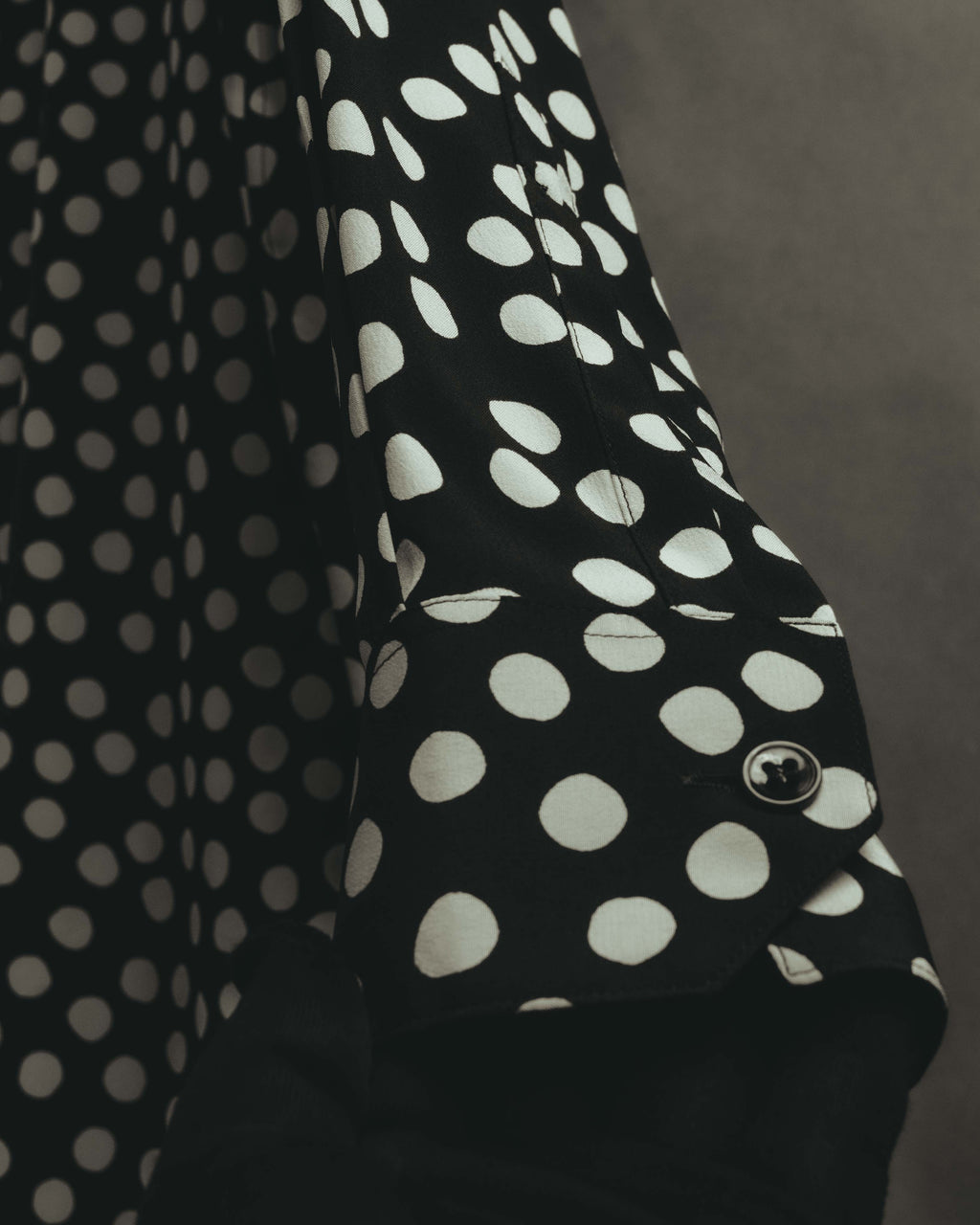 -SPECIAL- "Saint Laurent" 2019-2020 Polka dot silk long sleeve shirt