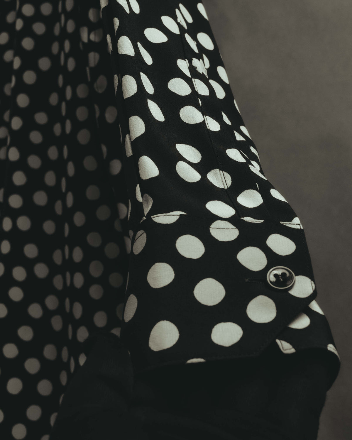 -SPECIAL- "Saint Laurent" 2019-2020 Polka dot silk long sleeve shirt