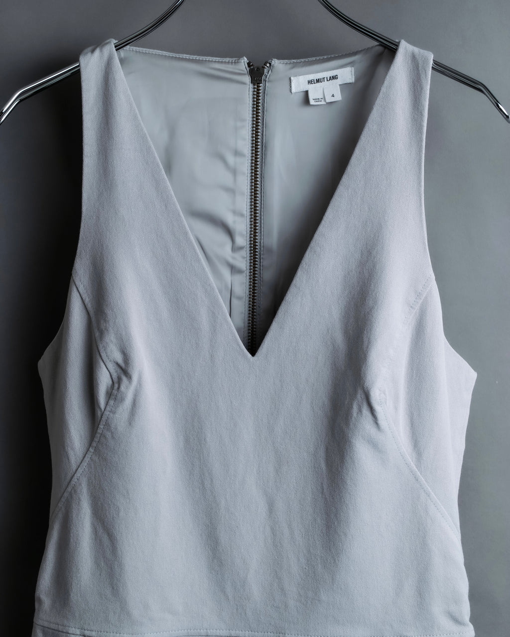 “Helmut Lang” Asymmetry designed v neck one piece