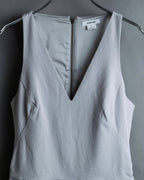 “Helmut Lang” Asymmetry designed v neck one piece