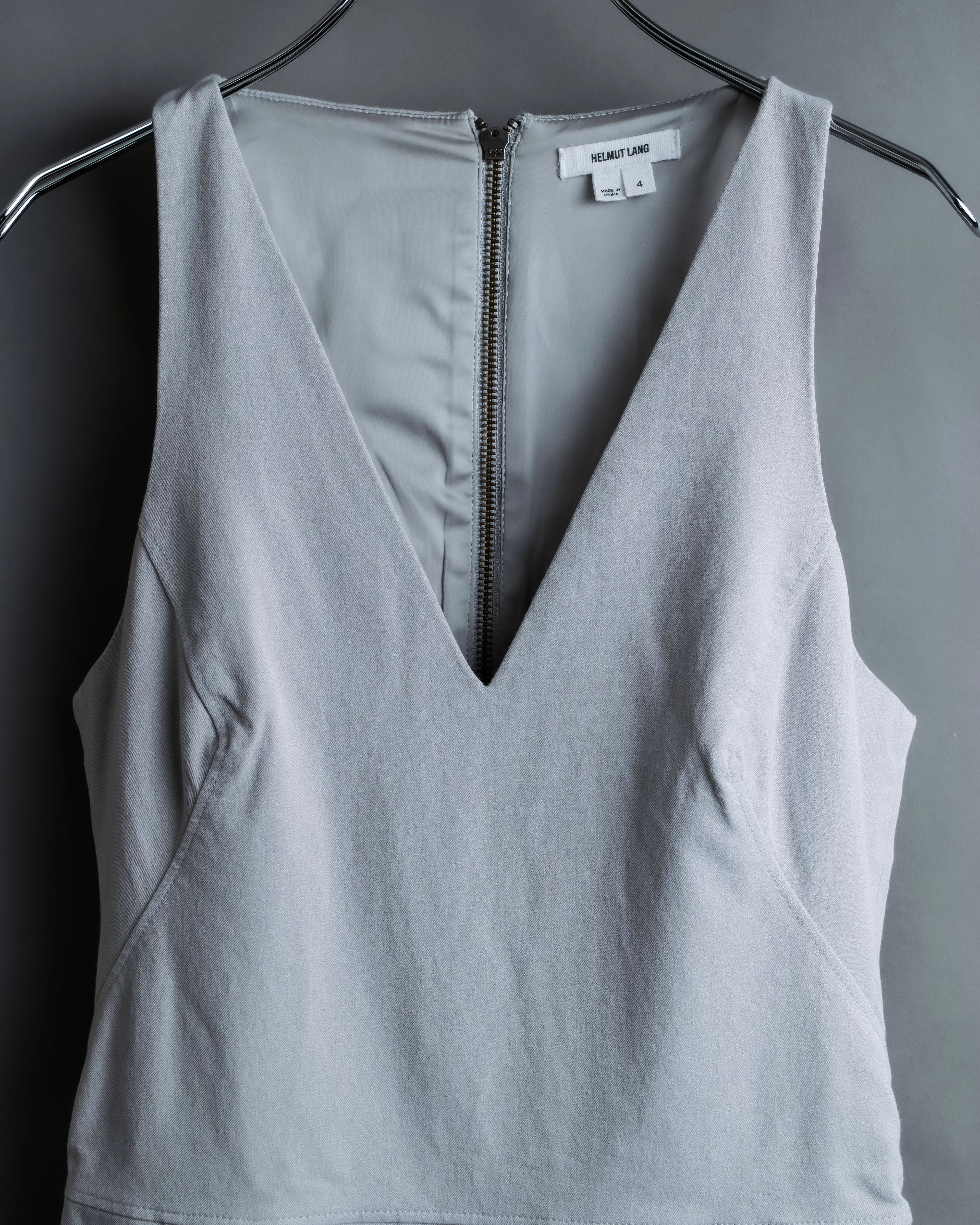 “Helmut Lang” Asymmetry designed v neck one piece