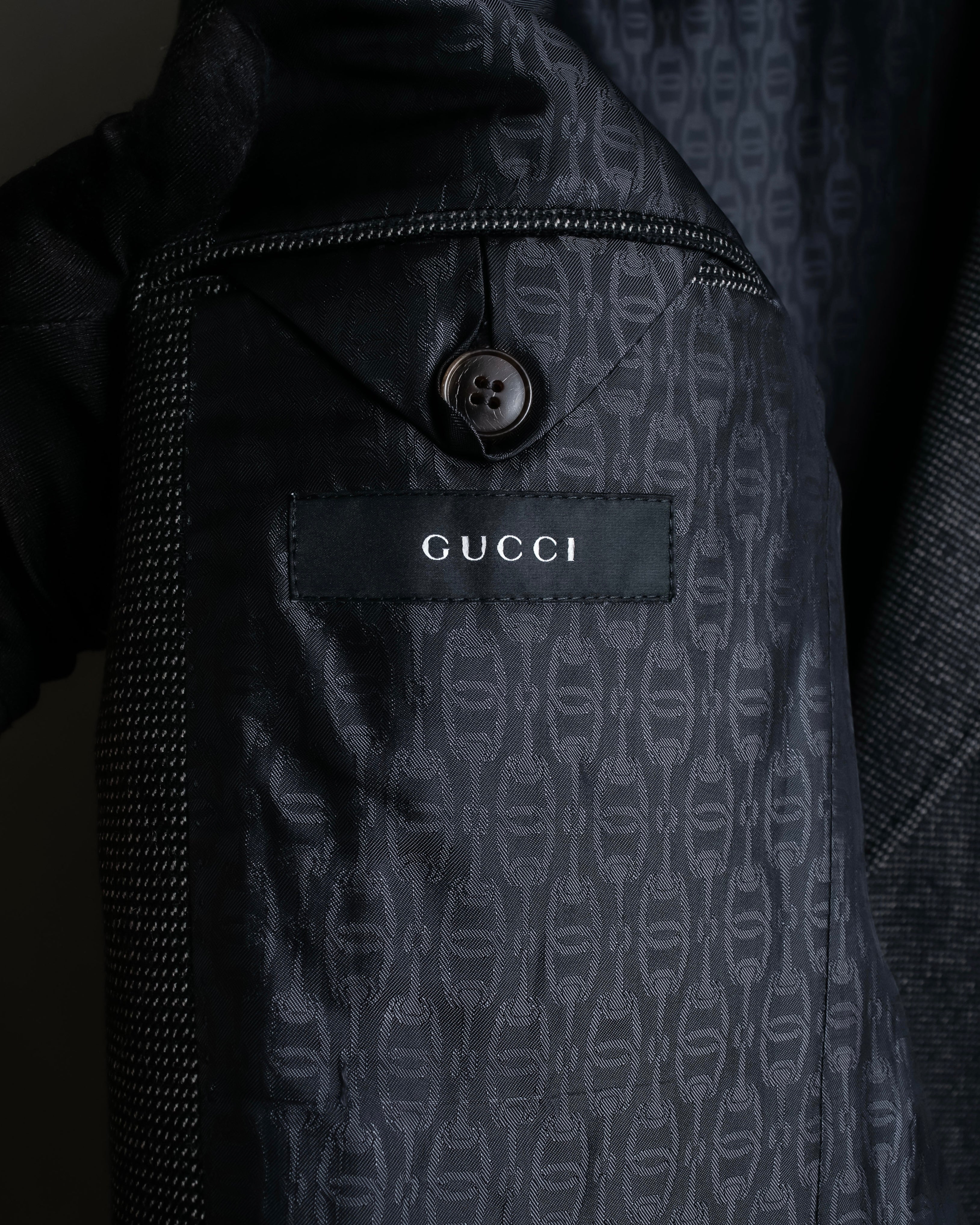 "GUCCI" 90's Tom Ford period bird eye weave set up