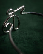 “LOEWE” 2000-2010 Script logo open cuff bracelet