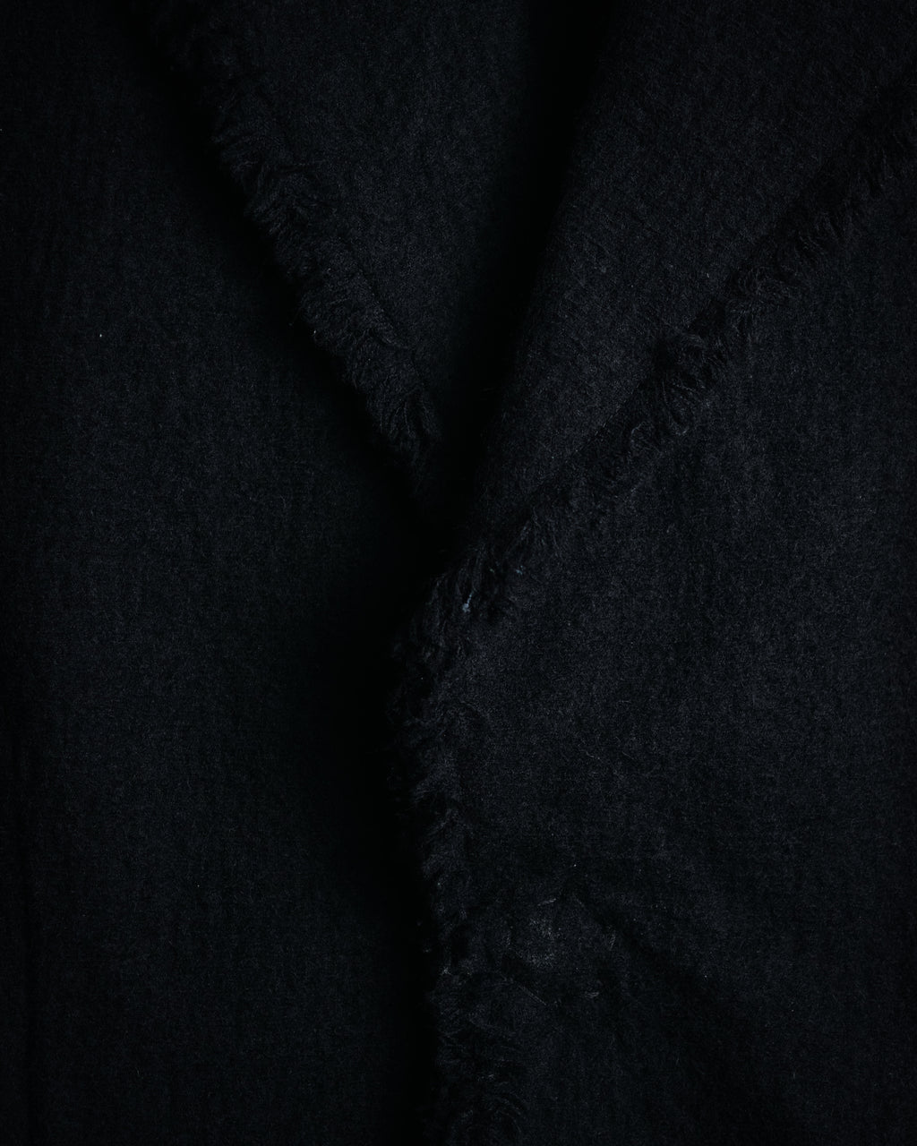 –SPECIAL– "tricot COMME des GARÇONS" 2004AW Fringed cut-off boiled wool tailored jacket