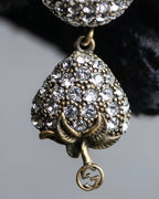"GUCCI" Strawberry＆spike motif rhinestone earrings