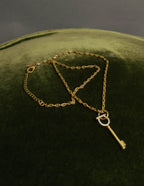 "Salvatore Ferragamo" 00's-20's Gancini key pendant necklace