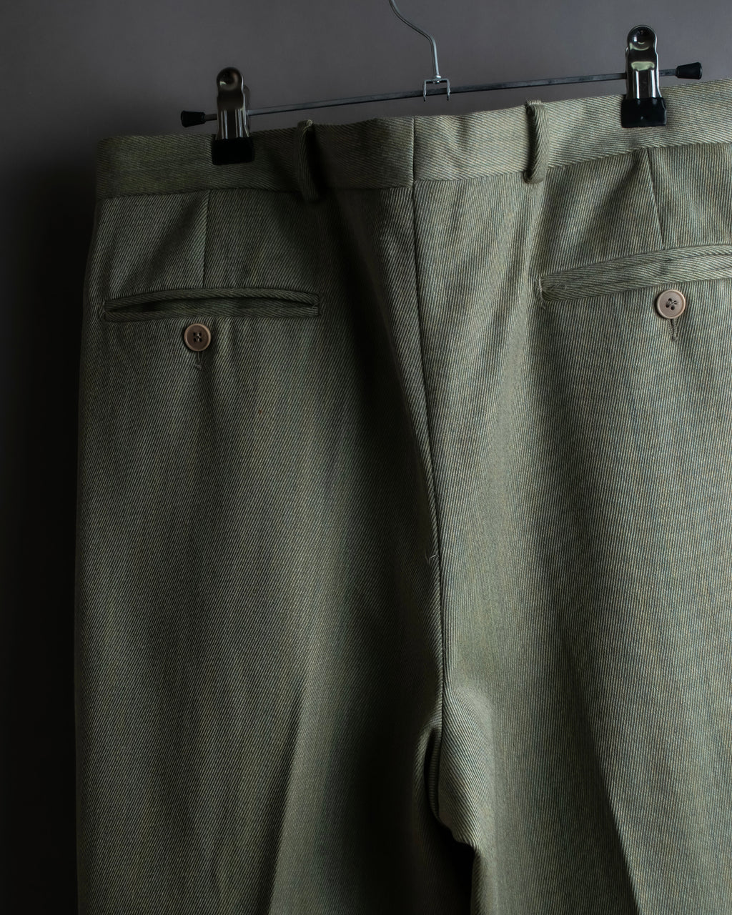 Vintage khaki green wide slacks