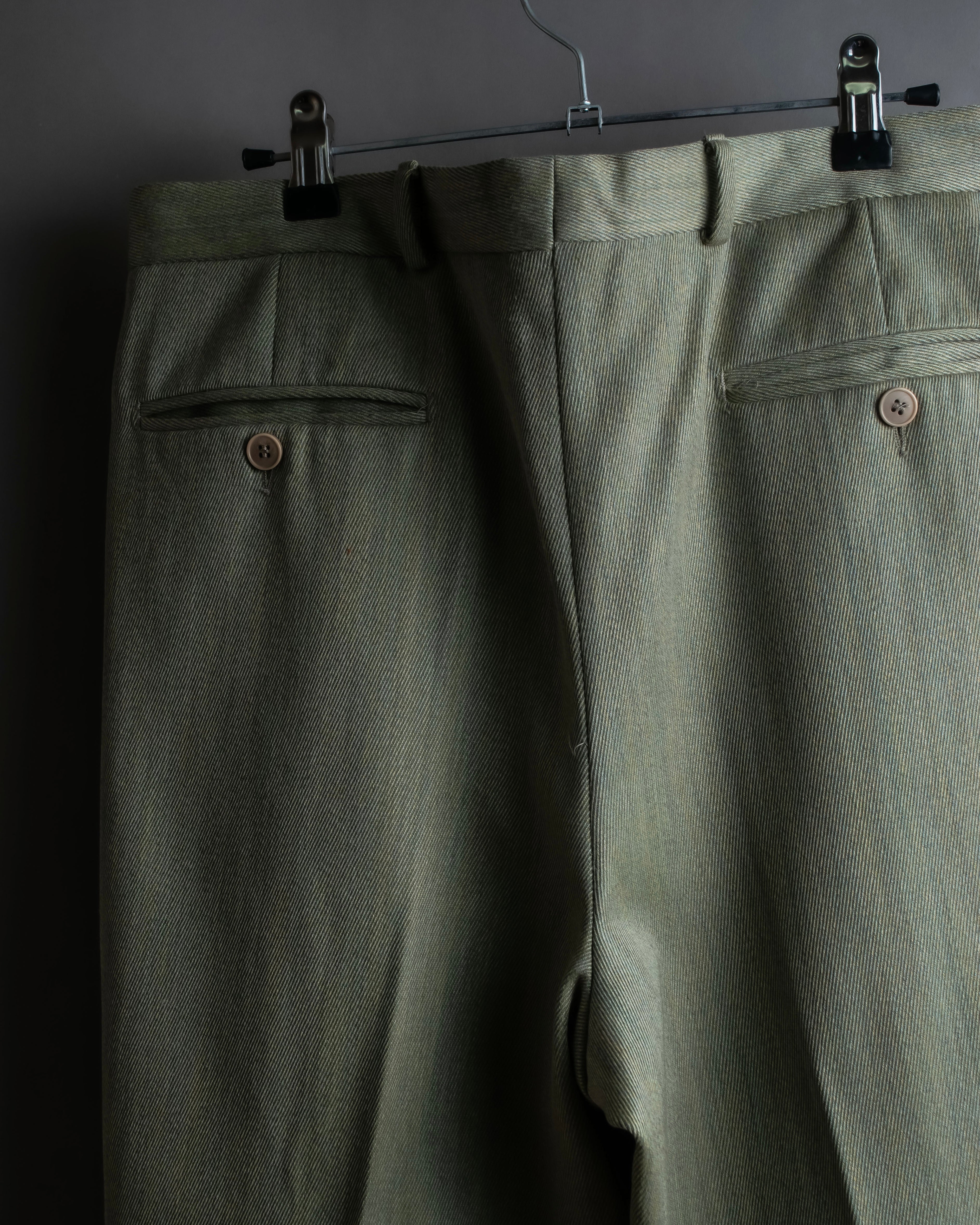 Vintage khaki green wide slacks