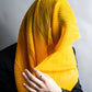 "PLEATS PLEASE ISSEY MIYAKE" Yellow orange color pleated stole