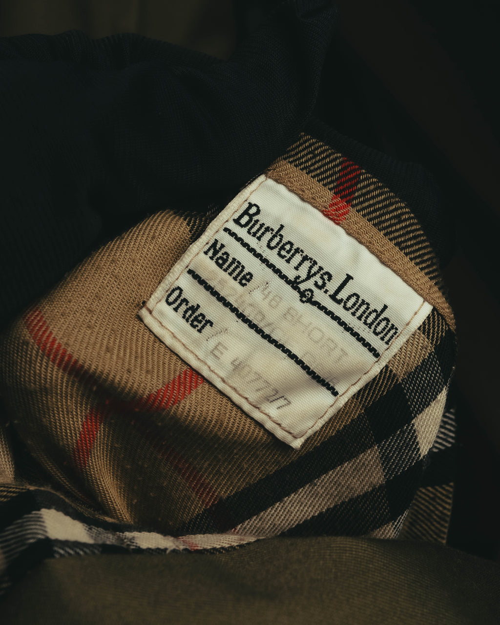 “Burberrys” 80’s Heritage check long trench coat